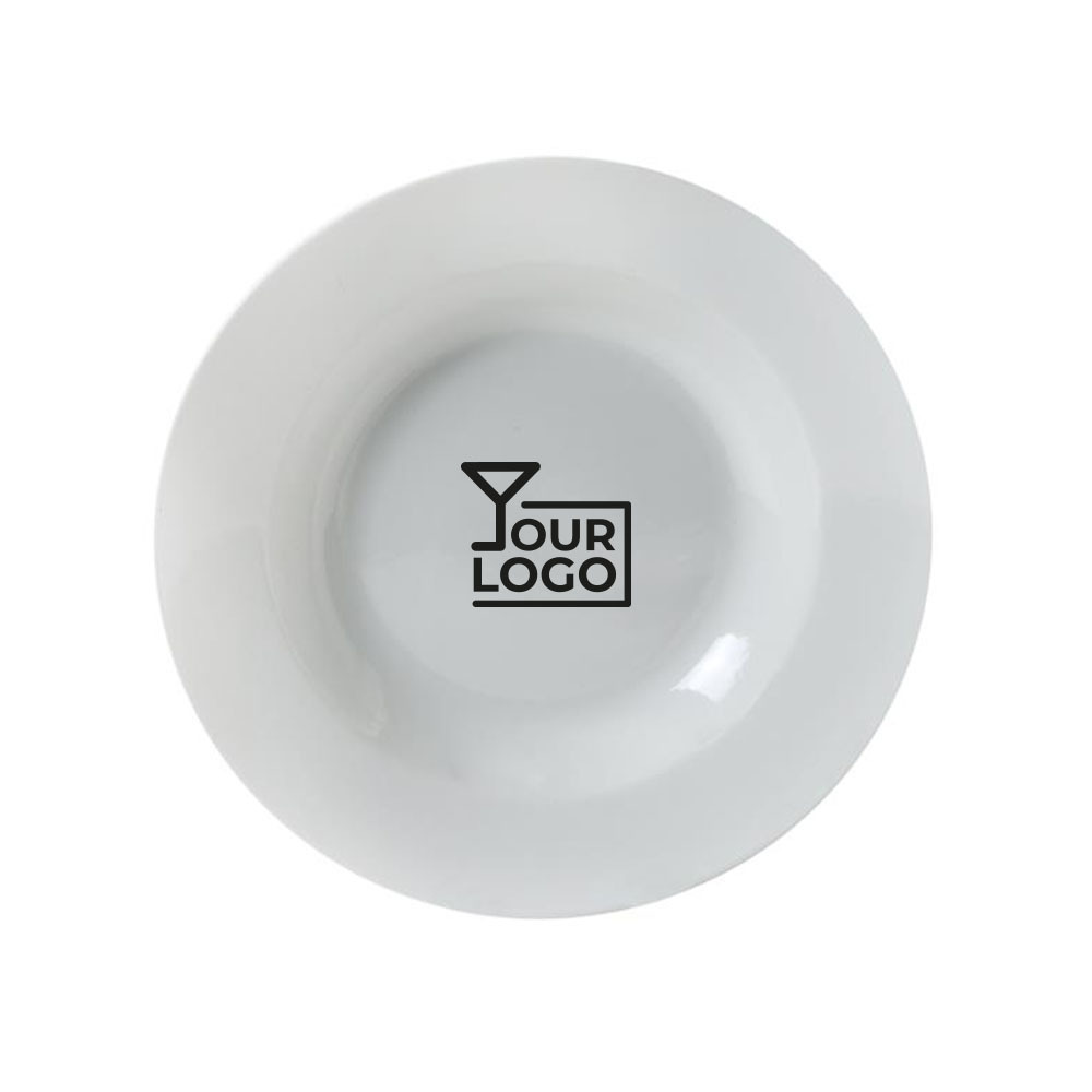 Napoli Piatto Tondo Porcellana Personalizzato con logo.23 cm